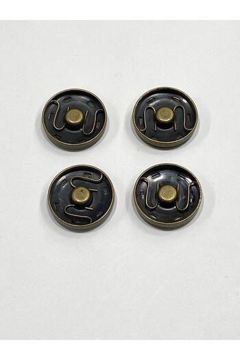 karantuhafiye Metal Snap Fastener / Coat Cardigan Snap Fastener Large Size Snap Fastener / Set of 4 / 3 cm / Oxide