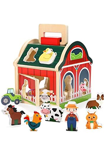 NO N4ME Wooden Animal Farm Sorting Toy by Sufam