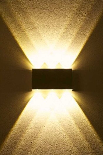 fullreyon Elektrikle Çalışır, 12 Watt Amber Işık Ledli, İç ve Dış Mekan Aplik, Yüksek Işık Güçlü Led Aplik