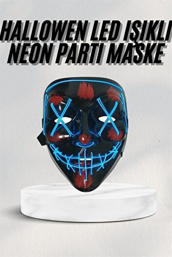 ZERO LAND Msa-Shop Led Lighted Neon Mask Halloween Mask Scary Horror Mask