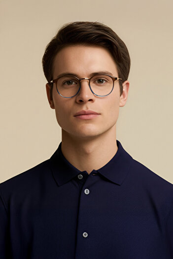 EYE OF HORUS Sitrin-2362-M C12 Brown/Blue Acetate Blue Light Screen Glasses