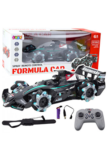 REBELS RC Sports Car with Remote Control, Smoke Effect, 2.4G, Black