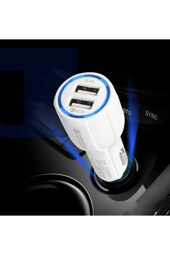 Generic 3 PCS USB Car Charger 6A QC 3.0 2 Ports USB Fast Charger 12-32V