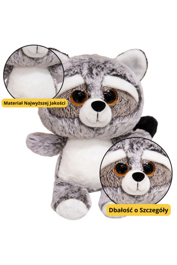 REBELS Plush Toy Raccoon with Big Eyes 22 cm