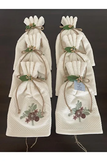 ELİŞİ MODA Wedding Convoy Towel, Very Stylish, High Quality, Showy Convoy Towel Set of 6