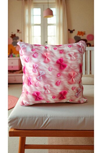 BARERMO 45X45 Pink Throw Pillow (Full Inside) Lounge Cushion Terrace Cushion Chair Cushion Seat Cushion Pillow