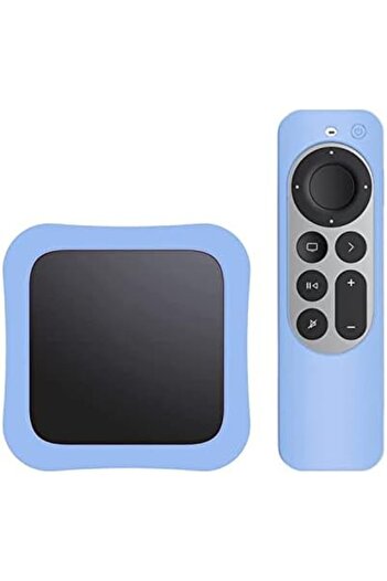 O Ozone أغطية سيليكون لجهاز التحكم عن بُعد Apple TV 2021 الجيل الثاني + غطاء حماية لجهاز التلفزيون | أزرق