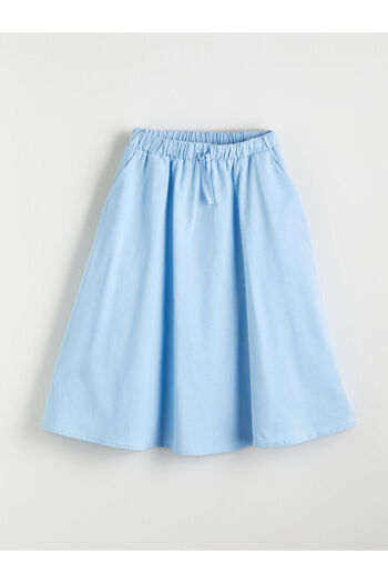 LC Waikiki Elastic Waist Linen Blended Girls' Skirt