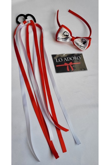 LO ADORO April 23 October 29 Children's Dance Show Ribbon Red White Buckle 1 Pair Wristbands 1 Piece Ataturk Crown