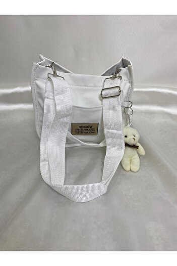 owwon Women's Buzi Fabric Teddy Bear Strap Hand and Shoulder Bag