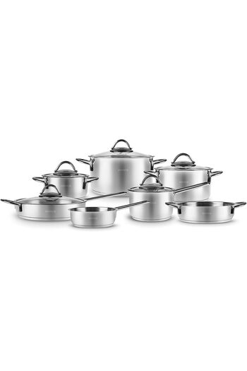 STOREMAX Sellbuyst Ada V2 12 Pcs Steel Pot Set Trendy 266450