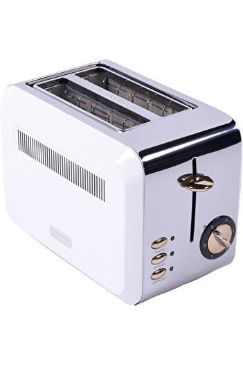 STOREMAX Polysight Gem Titan 2 Slice Toaster – 980 W, Stainless Steel Body |   White Silver Tre