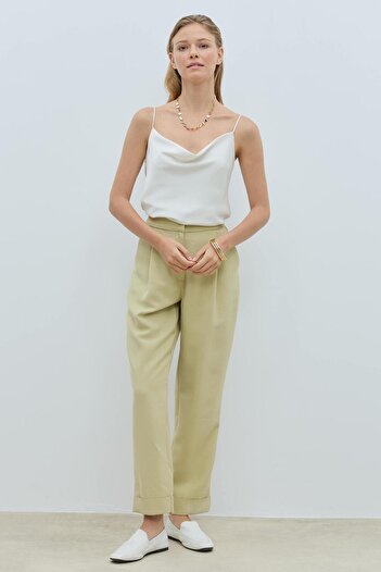 Mahal Bood Pile Detailed Tenzel Trousers