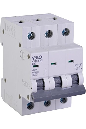 STOREMAX صمام حماية أوتوماتيكي 4VTB-3B20 من سيلبيوست، 4.5 كيلو أمبير، نوع B، 3 أقطاب، 20 أمبير، عصري 266450