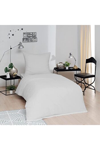 STOREMAX Polysight Single Cotton Duvet Cover Set White Trendzap 467437