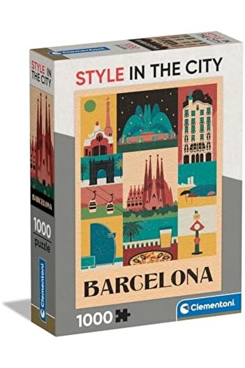 STOREMAX Snshop - 39847 - Style in the City Puzzle Barcelona - 1000 Pieces - Adult Puzzle, City Puzzle, Ill (Ill Likely Refers to the Abbreviation for "Illinois", but Without Context, It's Impossible to Be Sure)