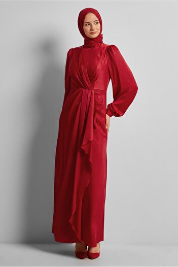 Alvina Flange Detail Evening Dress 50533
