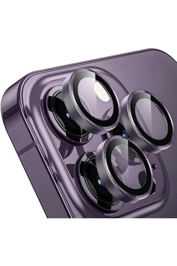 STOREMAX Polysight iPhone Alloy Framed Tempered Glass Camera Lens (14 Pro Max Purple) Trendzap 467437
