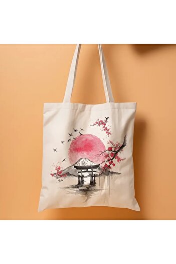 l'eivor Japan & Sakura Design Printed Women's Organic Cotton Hambez Bag