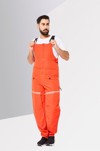 Diesel Men Solid Sleeveless Jumpsuit, Orange
