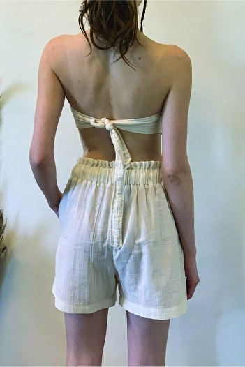 ARİNNASİDE Muslin Front Buckle Bustier