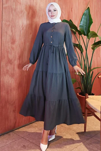 hafsamina Elisa Smoked Button Dress Hm2805