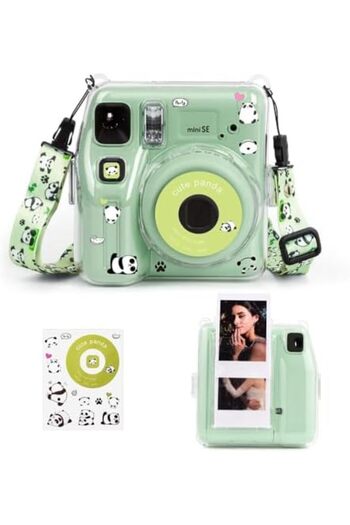 O Ozone Clear Case for Fujifilm Instax Mini SE Instant Camera | Protective Hard PC Cover with Film P