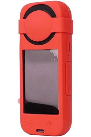O Ozone Case for Insta360 X4 | Silicone Carrying Case with Guards Lens Cover Cap - Red