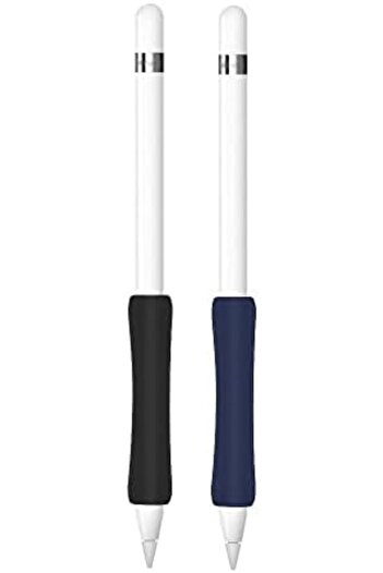O Ozone Apple Pencil 2nd Generation Silicone Grip Holder | Black & Dark Blue