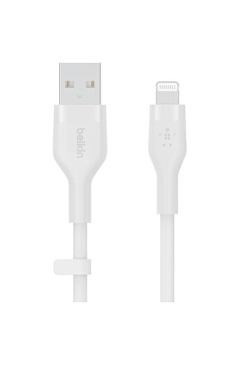 Belkin Charging Cable Belkin, Boost Charge Flex, Silicone, USB-A to Lightning, 2M, White