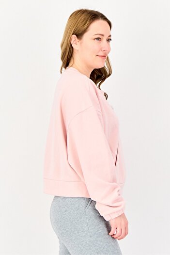 Puma Women Relaxed Fit Long Sleeve Outdoor Crop Sweatshirt, Rose Pink