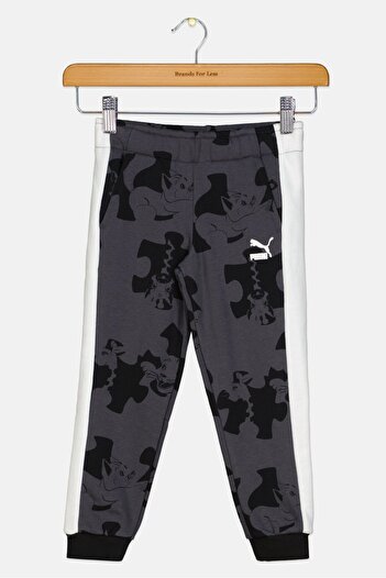 Puma Toddlers Boy Drawstring Allover Print Outdoor Pants, Multicolor