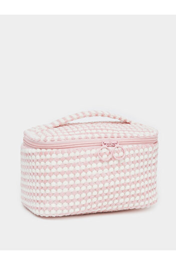 Styli Women Pink Textured Washbag