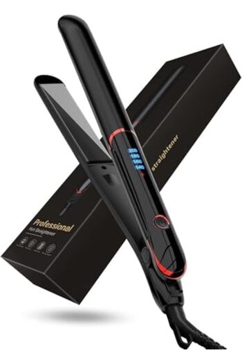 SHALL Ceramic Hair Straightener, 2 in 1 Hair Straighteners and Curlers with Ceramic Coating for Smoo