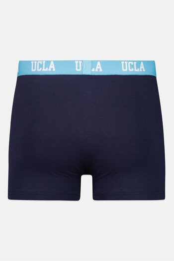 UCLA Men Brand Logo 3 Pack Boxer Trunks, Navy