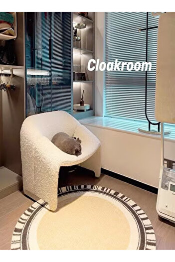 Raffine Hand Woven Round Rug Soft Vintage Washable Carpet with Non-Slip Back for Home Use 120x120cm