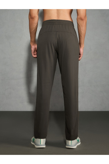 Technosport By Styli Men Olive Solid Relaxed Fit Track Pants