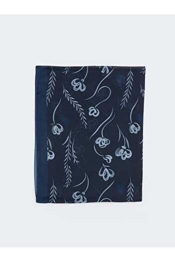 LC Waikiki Navy Blue Patterned Women's Shawl
