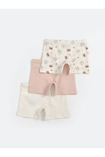 LC Waikiki New Season Girl's Boxer with Elastic Waist 3-Piece
