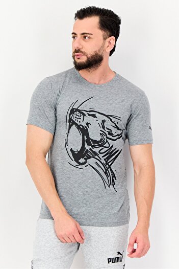 Puma Men Sportswear Fit Short Sleeve Outdoor T-shirt, Grey