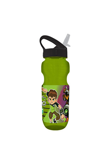 TSUMAB Ben 10 Kids Water Bottle with Straw Lid – 500ml – Green Hero Edition