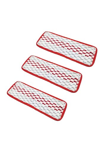 PAA-home Set of 3 compatible mop refillsProMist Max and O-cedar Map Promist Microfiber Mop, red white