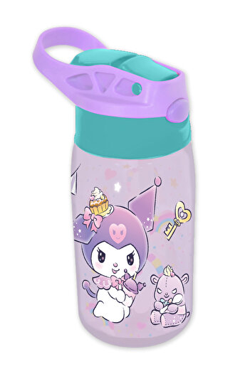 TSUMAB Kuromi Kids Water Bottle – 430ml, Flip-Straw Lid, BPA-Free