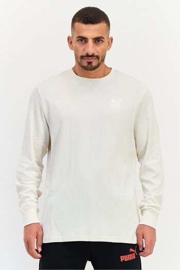 Puma Men Sportswear Fit Long Sleeves Outdoor Sweatshirt, Beige