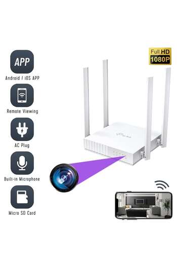 OEM TSS-C24A Spy Camera Hidden in Wireless Router, WiFi, Full HD, with 32GB Micro SD Card Included