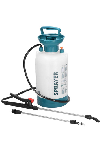 OEM 5L manual spray pump with 63 cm adjustable lance, 2 nozzles and shoulder strap