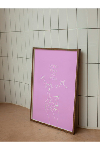studio duha No Clap for You Anca Finger Snap Written Illustration Wall Poster Frameless Modern Design Painting