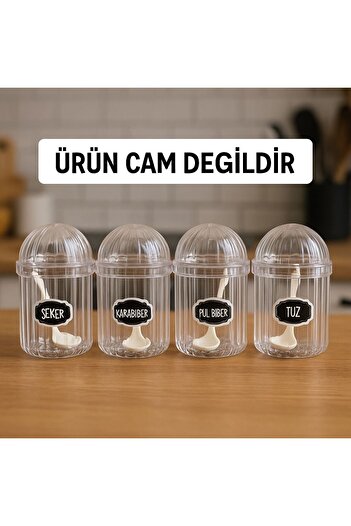 AC AMİSOS Monica Spice Bowl with 4 Labels and Spoon 400ml