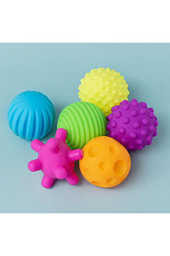 Choice 6pcs 6pcs Textured Multi Ball Set Develop baby's Tactile Senses Toy kids Touch Hand Ball Toys Baby T