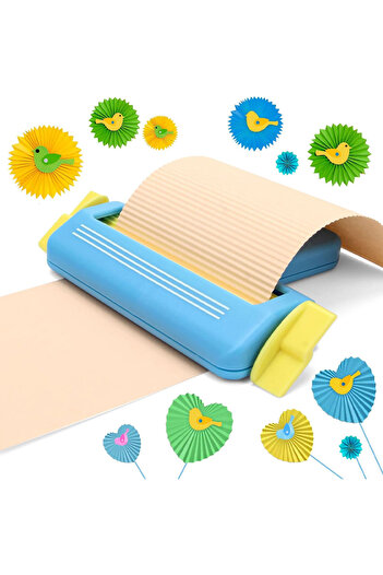 Choice Blue roller embossing tool, no-charge wave styling paper crimper for handmade paper creasing and ...